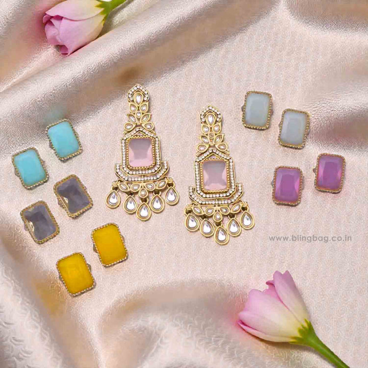 Multicolor Rashi Color Changeable Danglers