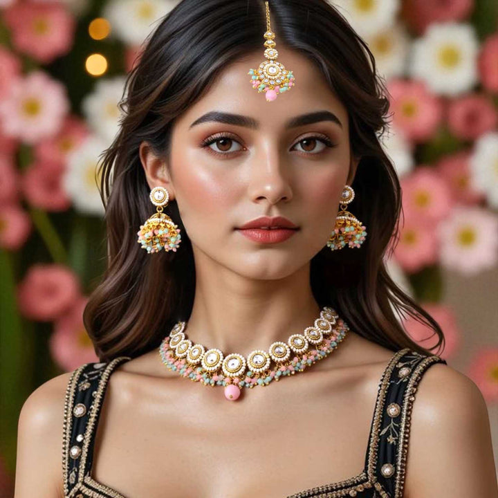 Multicolor Rashmie Kundan Jewellery Set