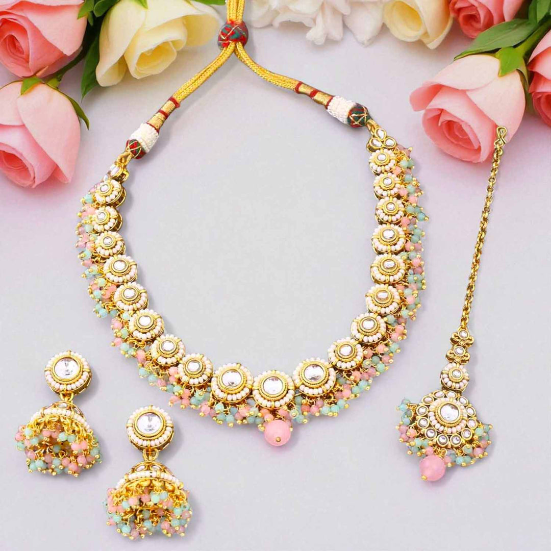Multicolor Rashmie Kundan Jewellery Set