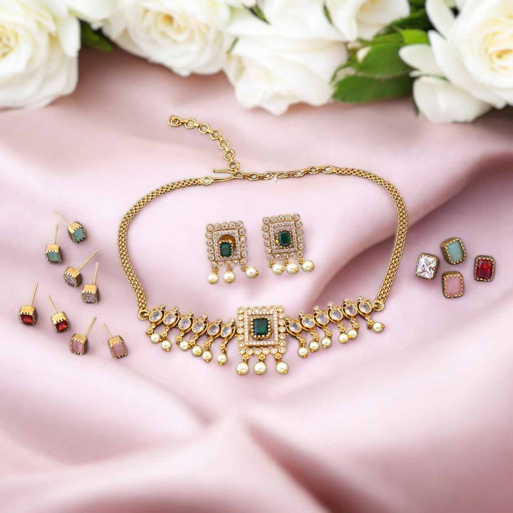 Multicolor Rasiya Victorian Jewellery Set - New Arrival