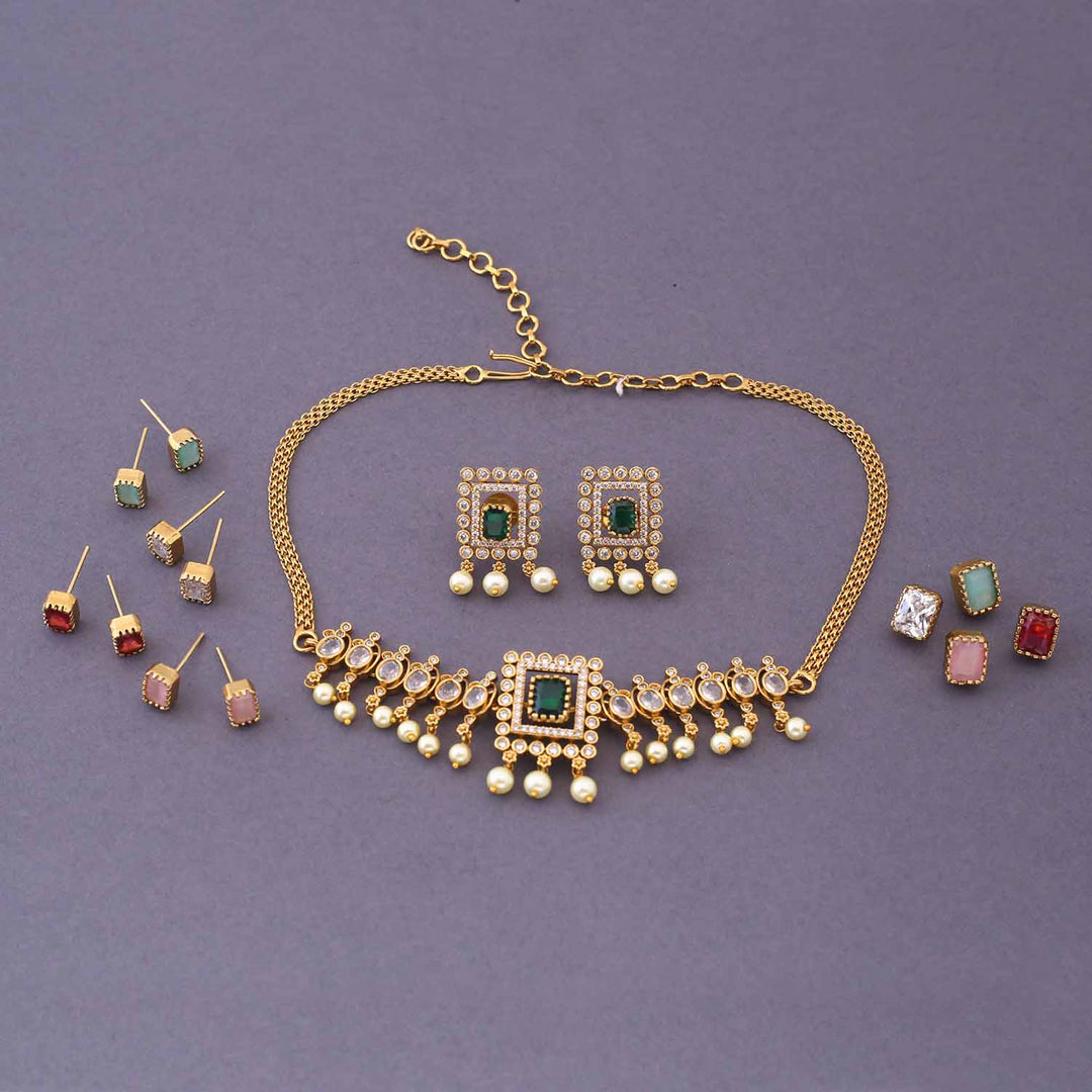 Multicolor Rasiya Victorian Jewellery Set - New Arrival