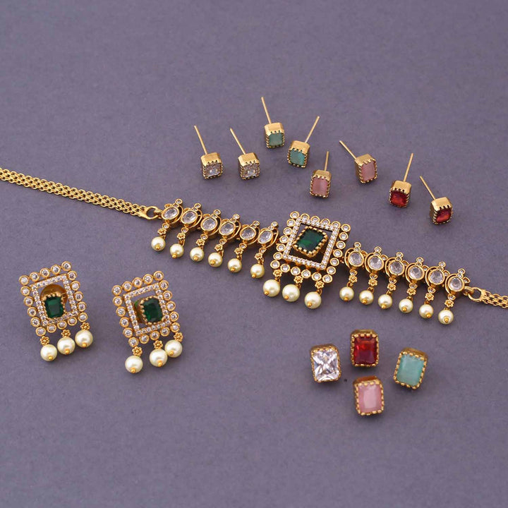 Multicolor Rasiya Victorian Jewellery Set - New Arrival