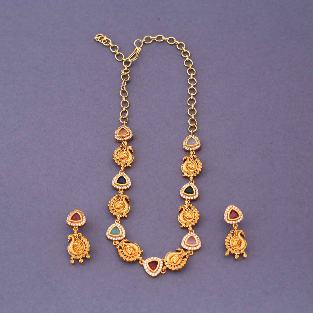 Multicolor Rasmi Antique Jewellery Set - New Arrival