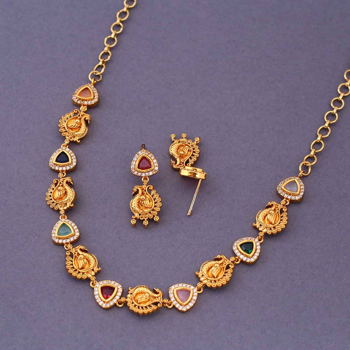 Multicolor Rasmi Antique Jewellery Set - New Arrival