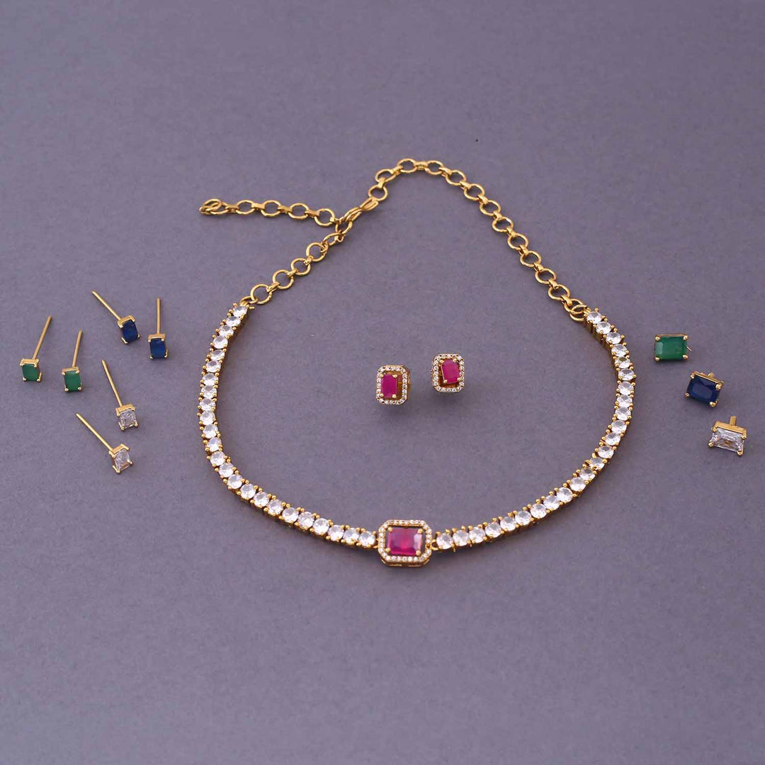 Multicolor Rasmika Antique Jewellery Set - New Arrival