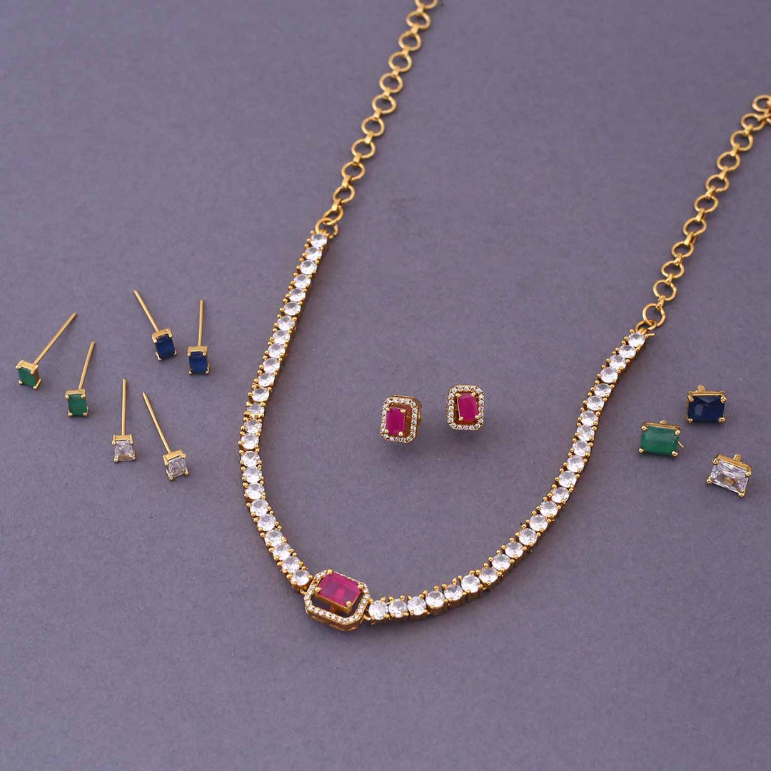 Multicolor Rasmika Antique Jewellery Set - New Arrival