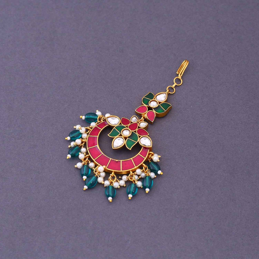 Multicolor Rastana Maang Tikka