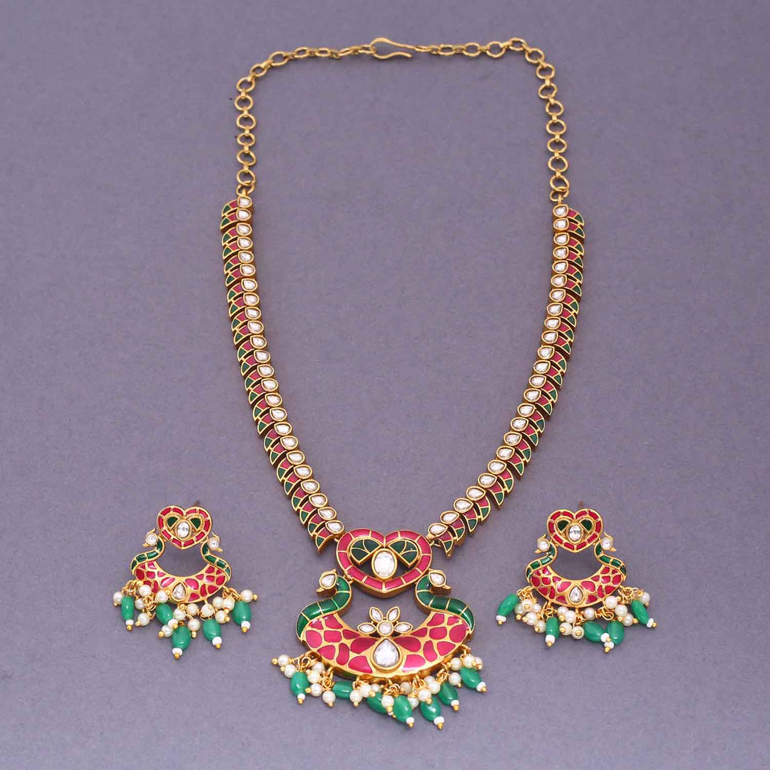 Multicolor Raumi Antique Jewellery Set - New Arrival