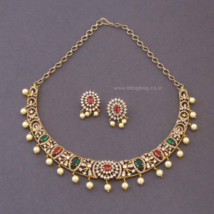 Multicolor Ravielle Hasli Victorian Jewellery Set - New Arrival