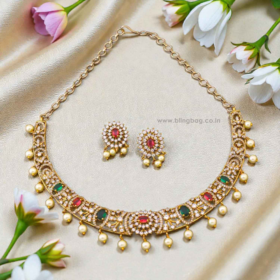 Multicolor Ravielle Hasli Victorian Jewellery Set - New Arrival