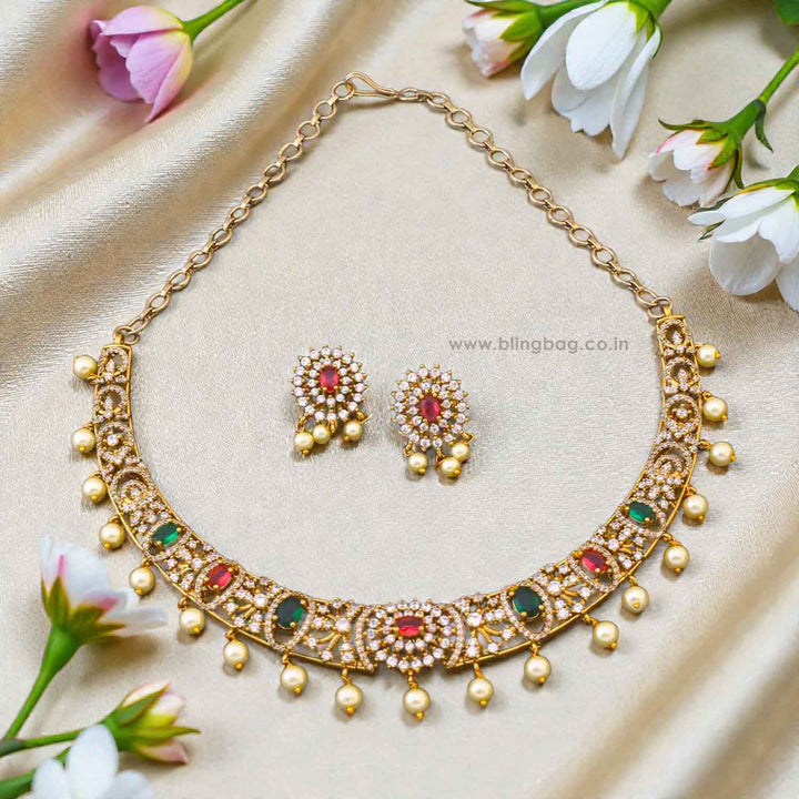 Multicolor Ravielle Hasli Victorian Jewellery Set - New Arrival