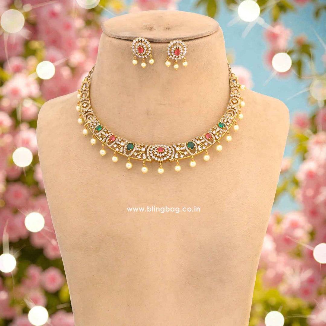 Multicolor Ravielle Hasli Victorian Jewellery Set - New Arrival