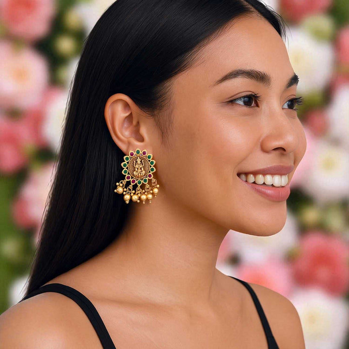 Multicolor Renuka Temple Studs