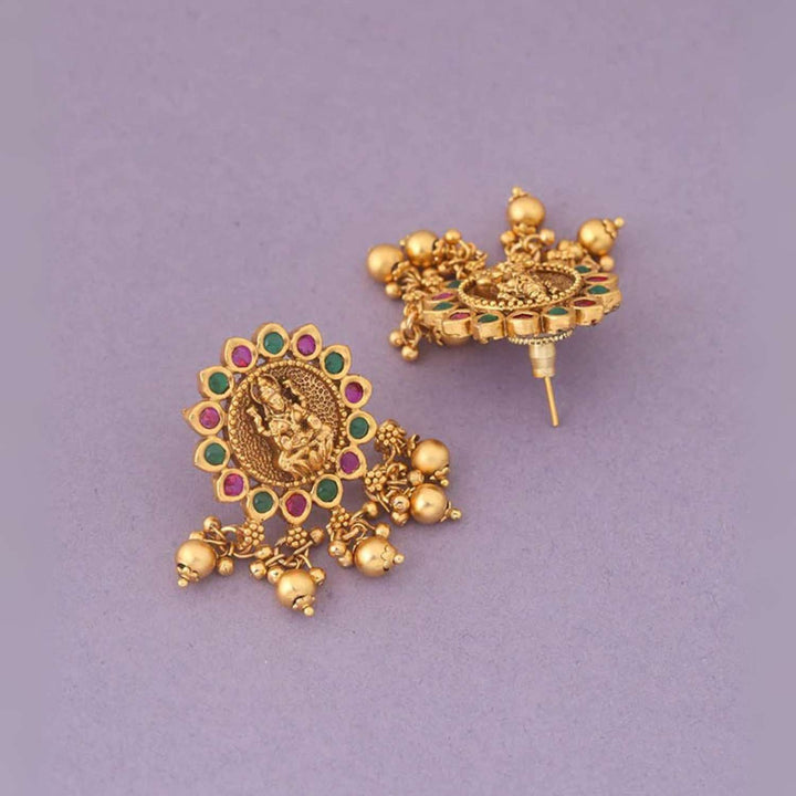 Multicolor Renuka Temple Studs