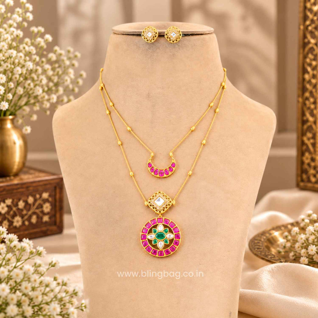 Multicolor Reyavi Antique Jewellery Set- New Arrival