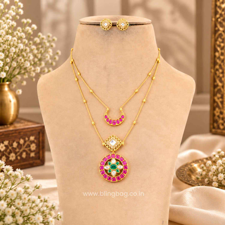 Multicolor Reyavi Antique Jewellery Set- New Arrival