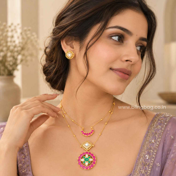 Multicolor Reyavi Antique Jewellery Set- New Arrival