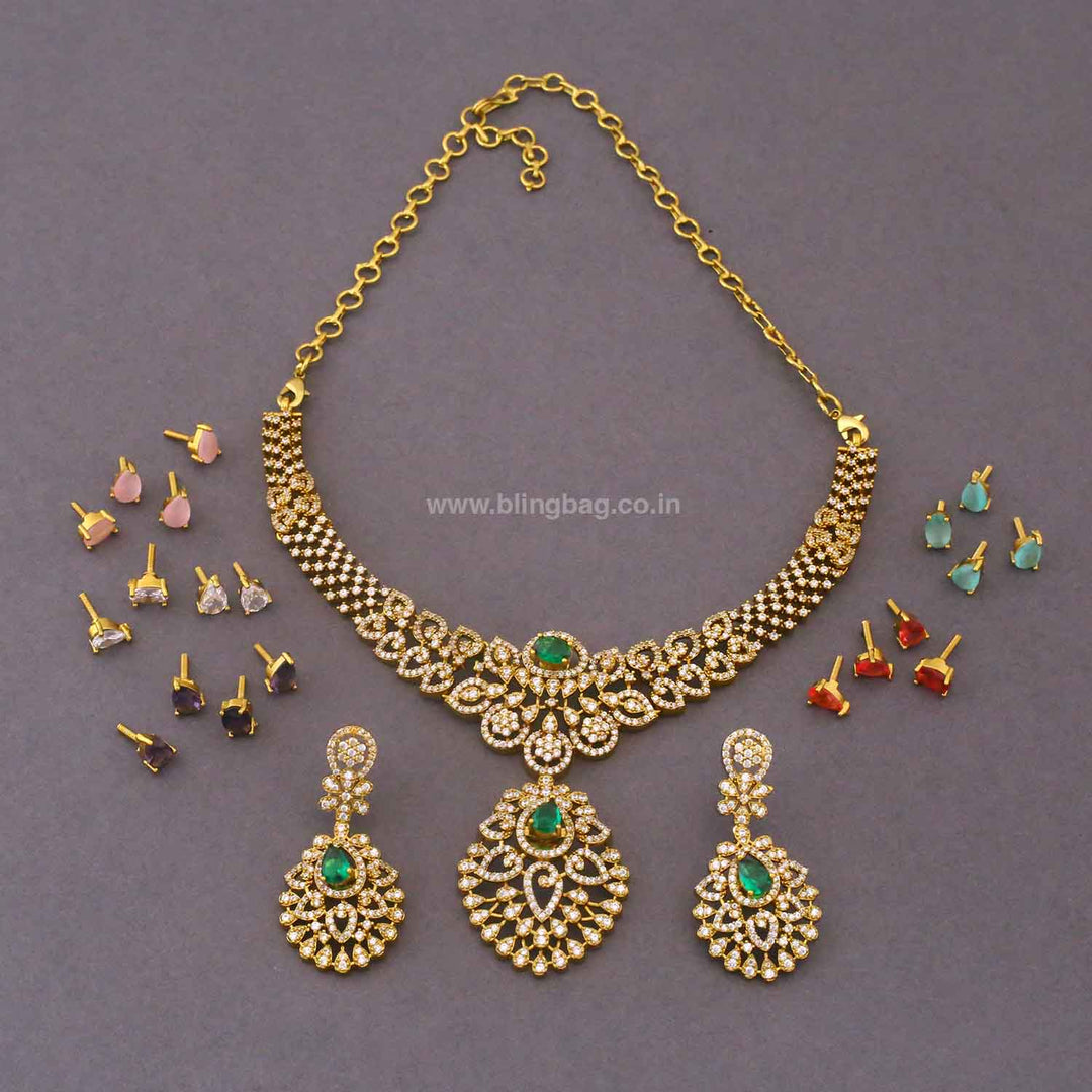 Multicolor Reyna Hasli Victorian Jewellery Set - New Arrival