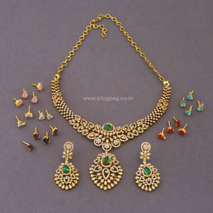 Multicolor Reyna Hasli Victorian Jewellery Set - New Arrival