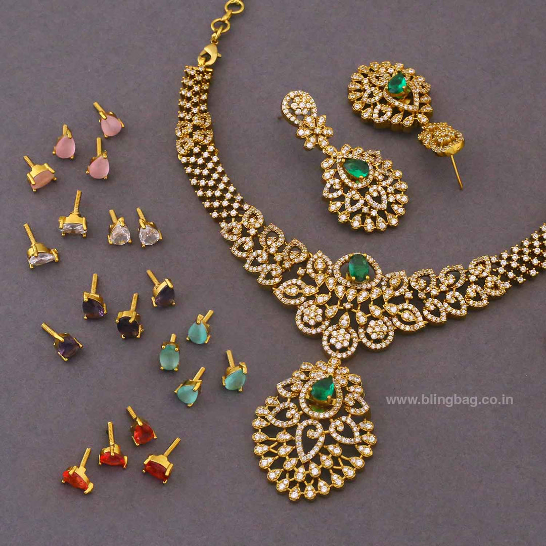 Multicolor Reyna Hasli Victorian Jewellery Set - New Arrival