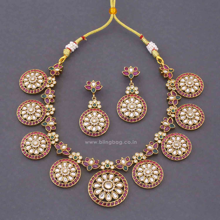 Multicolor Richita Antique Jewellery Set - New Arrival