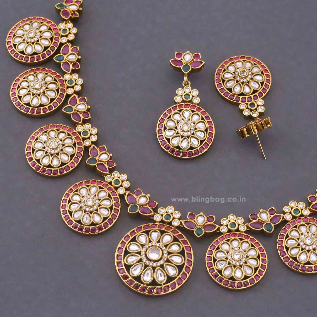 Multicolor Richita Antique Jewellery Set - New Arrival