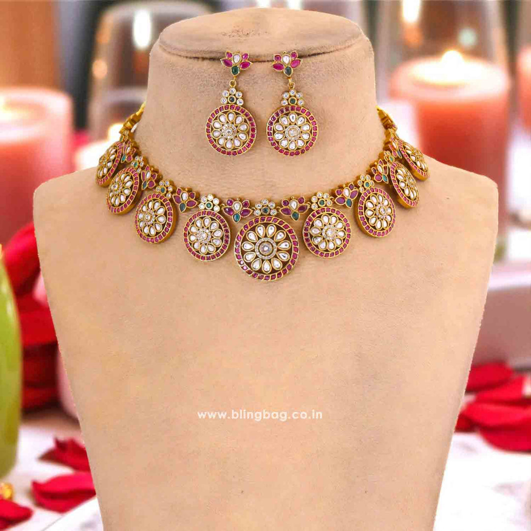 Multicolor Richita Antique Jewellery Set - New Arrival