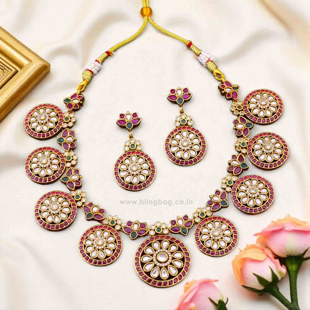 Multicolor Richita Antique Jewellery Set - New Arrival