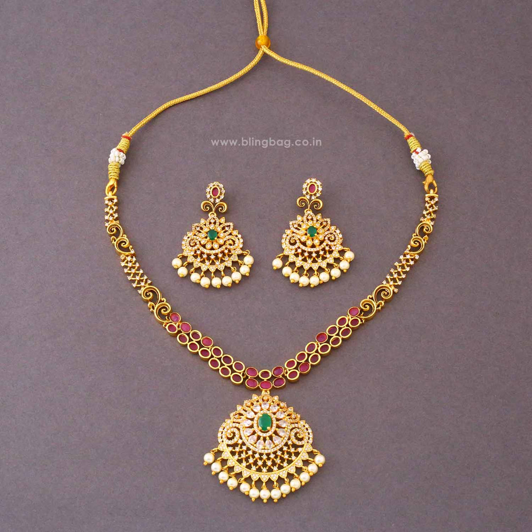 Multicolor Riddhika Antique Jewellery Set- New Arrival