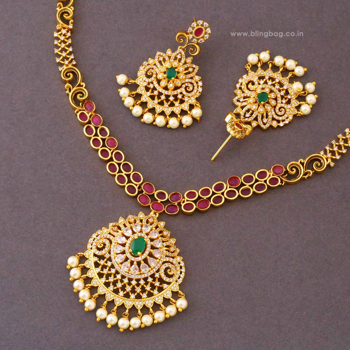 Multicolor Riddhika Antique Jewellery Set- New Arrival