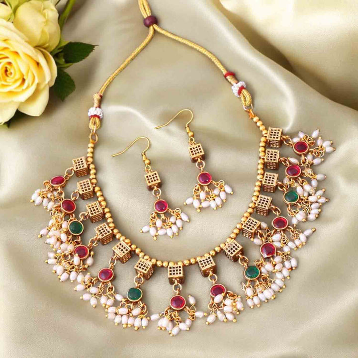 Multicolor Ridhima Antique Jewellery Set- New Arrival