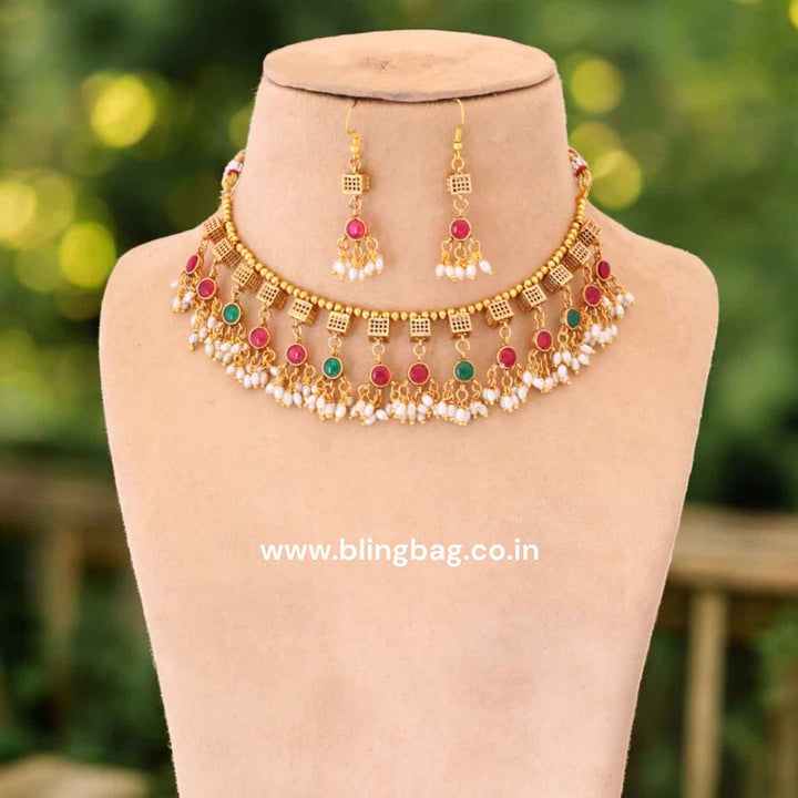 Multicolor Ridhima Antique Jewellery Set- New Arrival