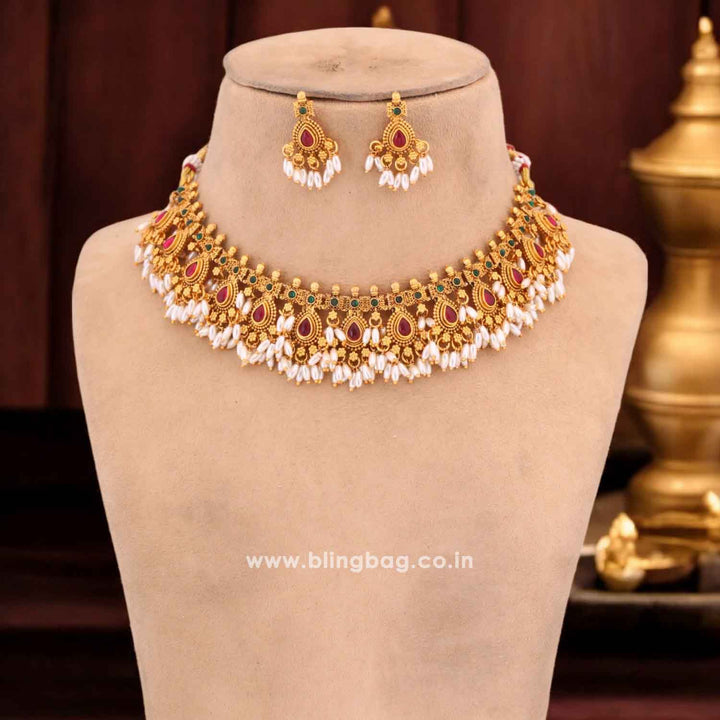 Multicolor Rimjhim Antique Jewellery Set - New Arrival