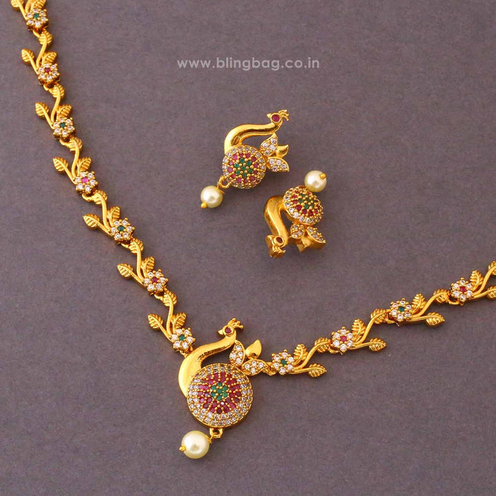 Multicolor Rishaya Antique Jewellery Set- New Arrival