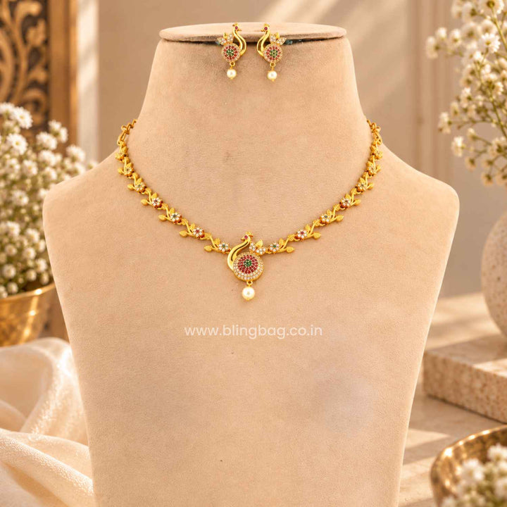 Multicolor Rishaya Antique Jewellery Set- New Arrival