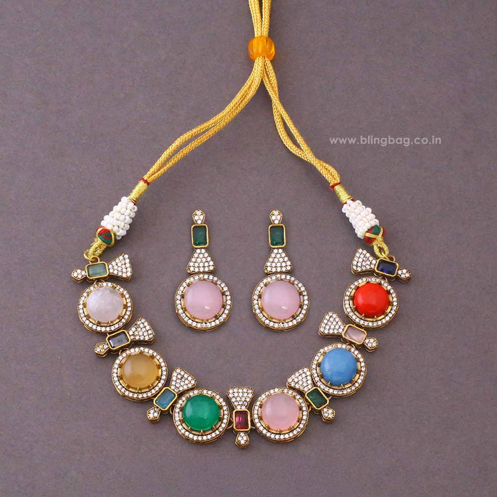 Multicolor Ritana Victorian Jewellery Set - New Arrival