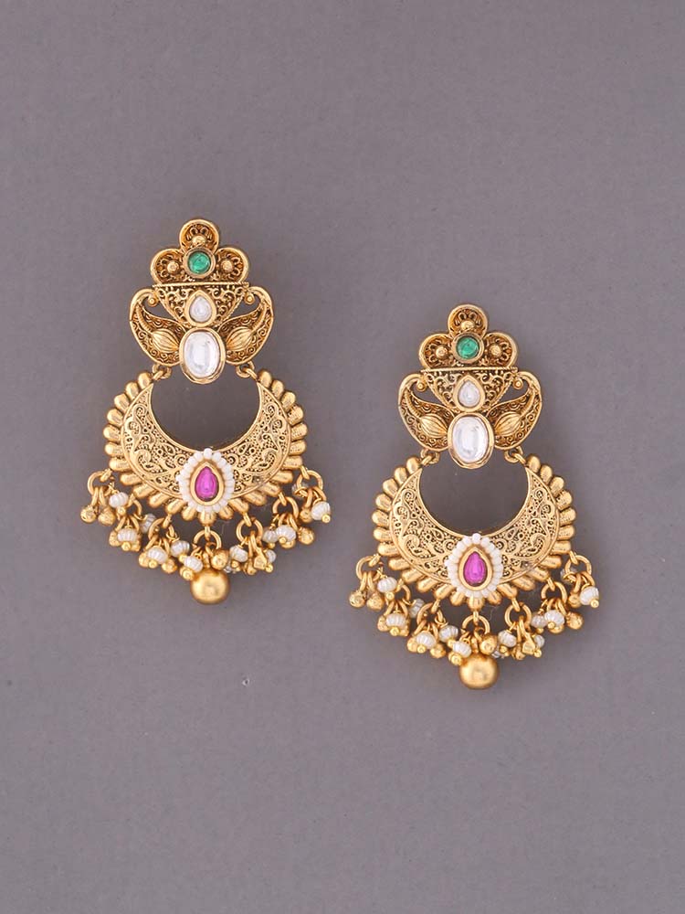 Multicolor Ritvi Temple Danglers