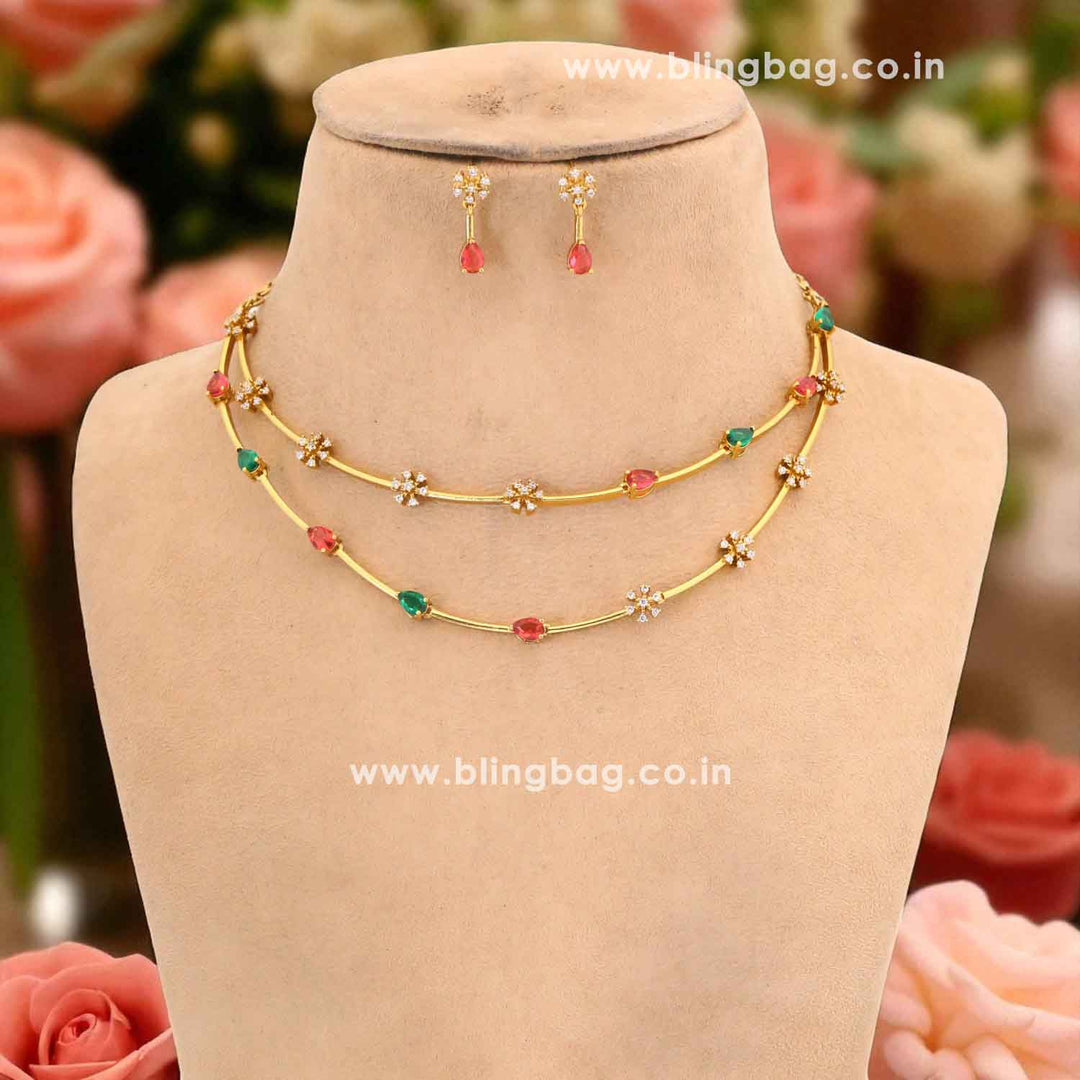 Multicolor Rivora Antique Jewellery Set - New Arrival