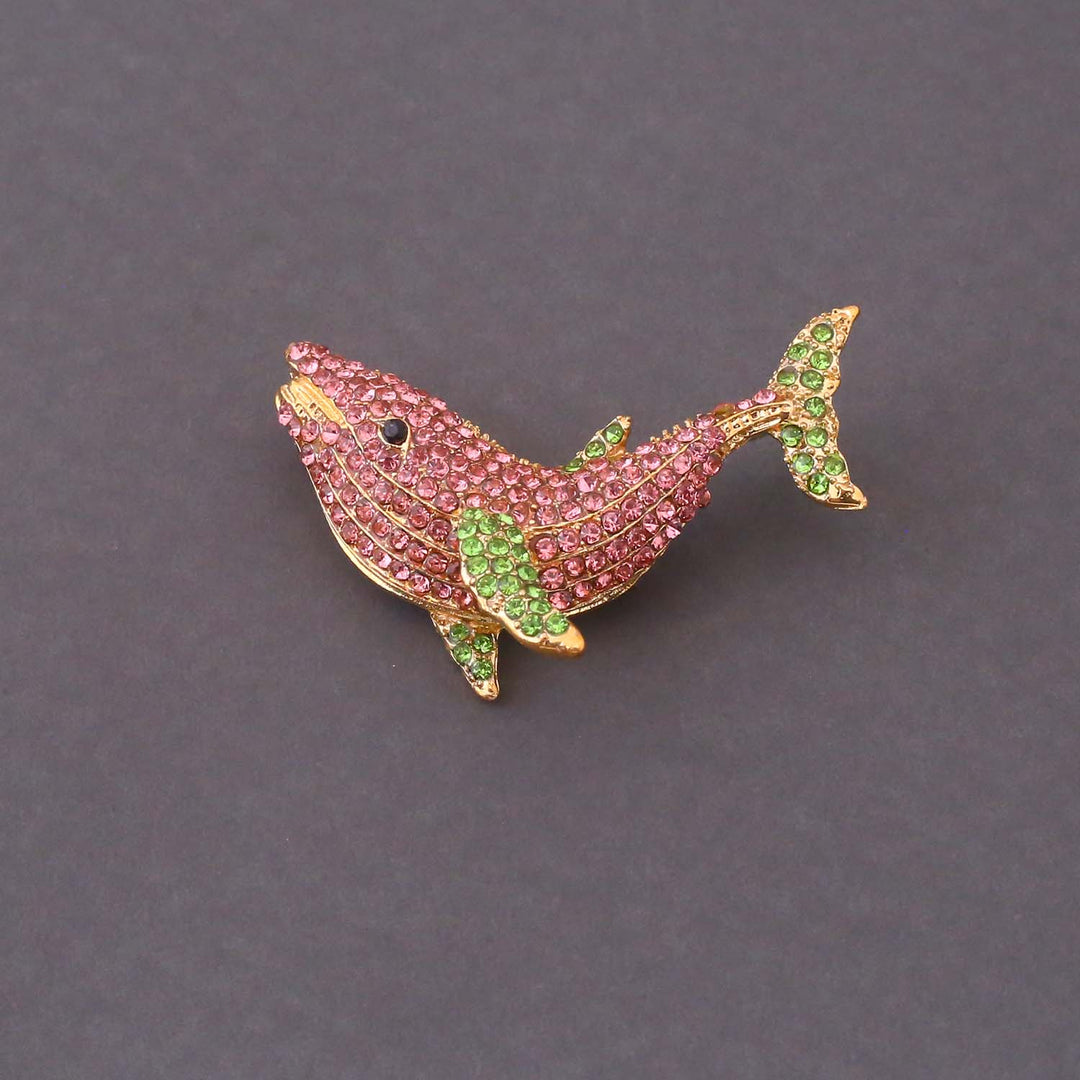 Multicolor Rosewhale Brooch