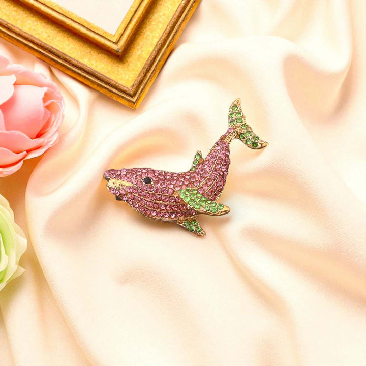 Multicolor Rosewhale Brooch