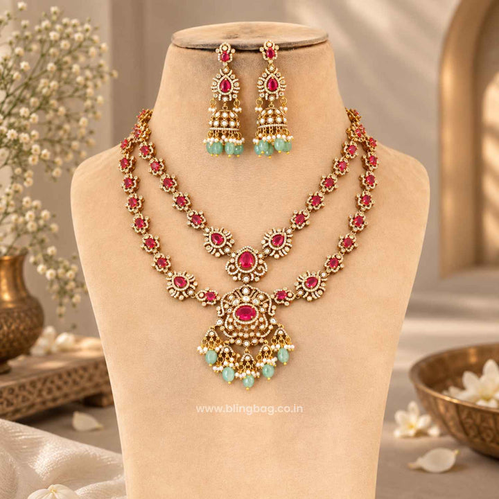 Multicolor Rubyina Victorian Jewellery Set - New Arrival