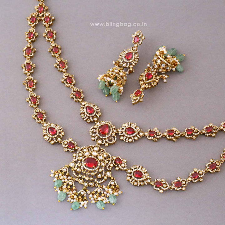 Multicolor Rubyina Victorian Jewellery Set - New Arrival