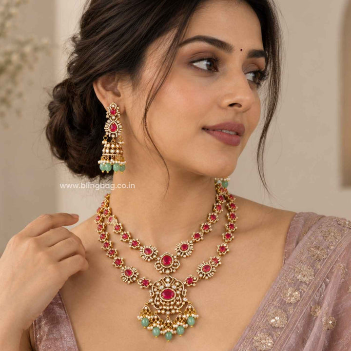 Multicolor Rubyina Victorian Jewellery Set - New Arrival