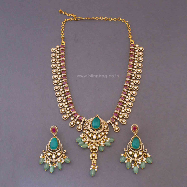 Multicolor Runaisa Victorian Jewellery Set