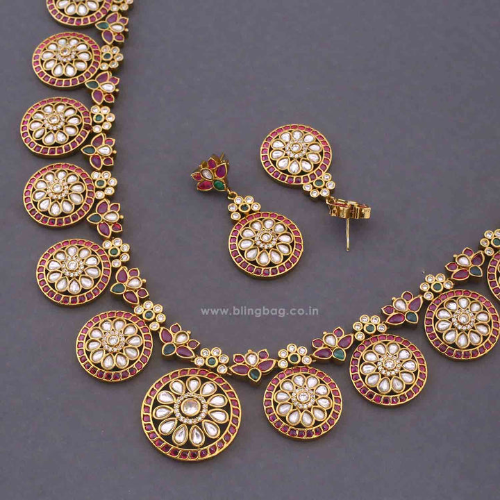 Multicolor Rushita Antique Jewellery Set - New Arrival