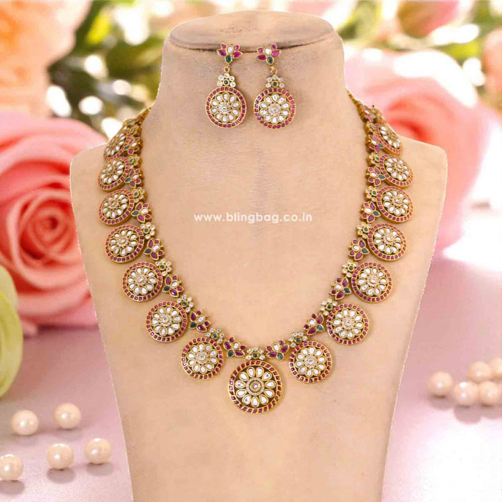 Multicolor Rushita Antique Jewellery Set - New Arrival