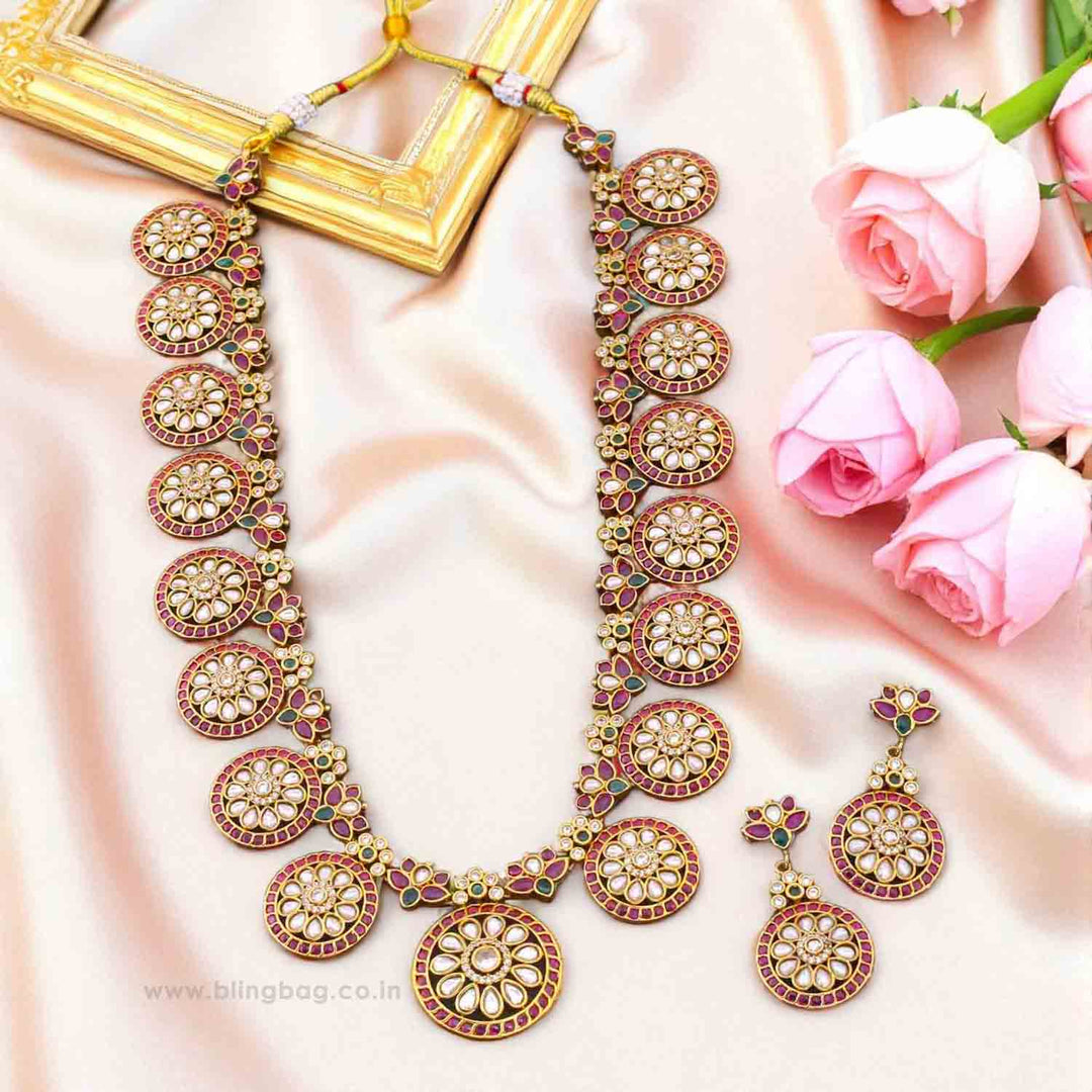 Multicolor Rushita Antique Jewellery Set - New Arrival