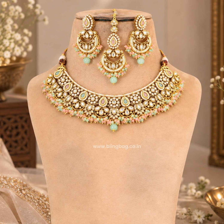 Multicolor Ruvika Kundan Jewellery Set - New Arrival