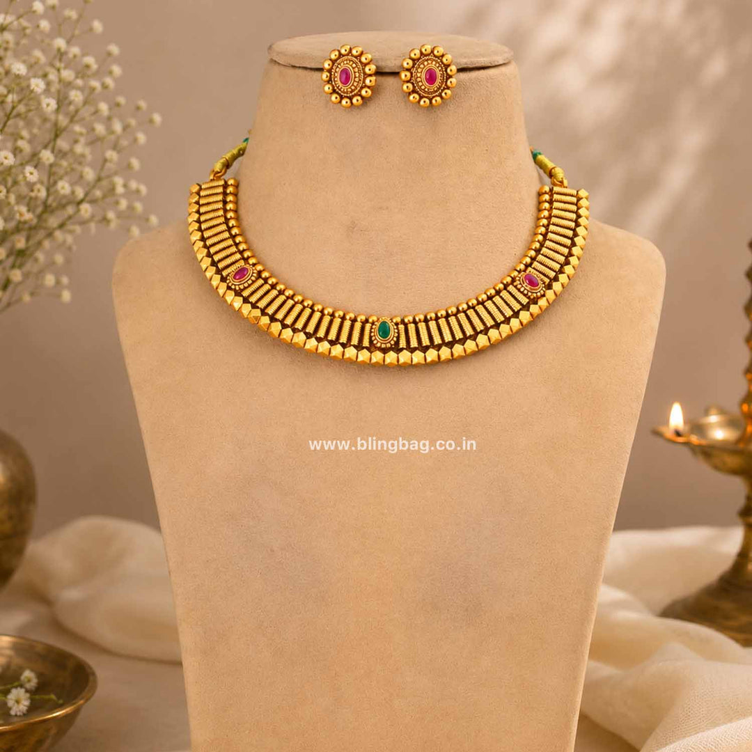 Multicolor Saaj Antique Jewellery Set- New Arrival