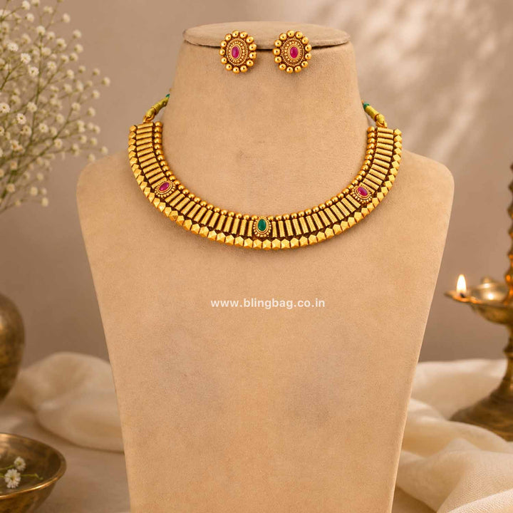 Multicolor Saaj Antique Jewellery Set- New Arrival